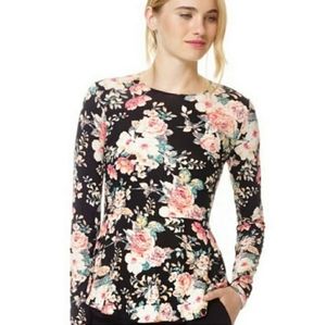 Aritzia - Wilfred - Floral Long Sleeve Peplum